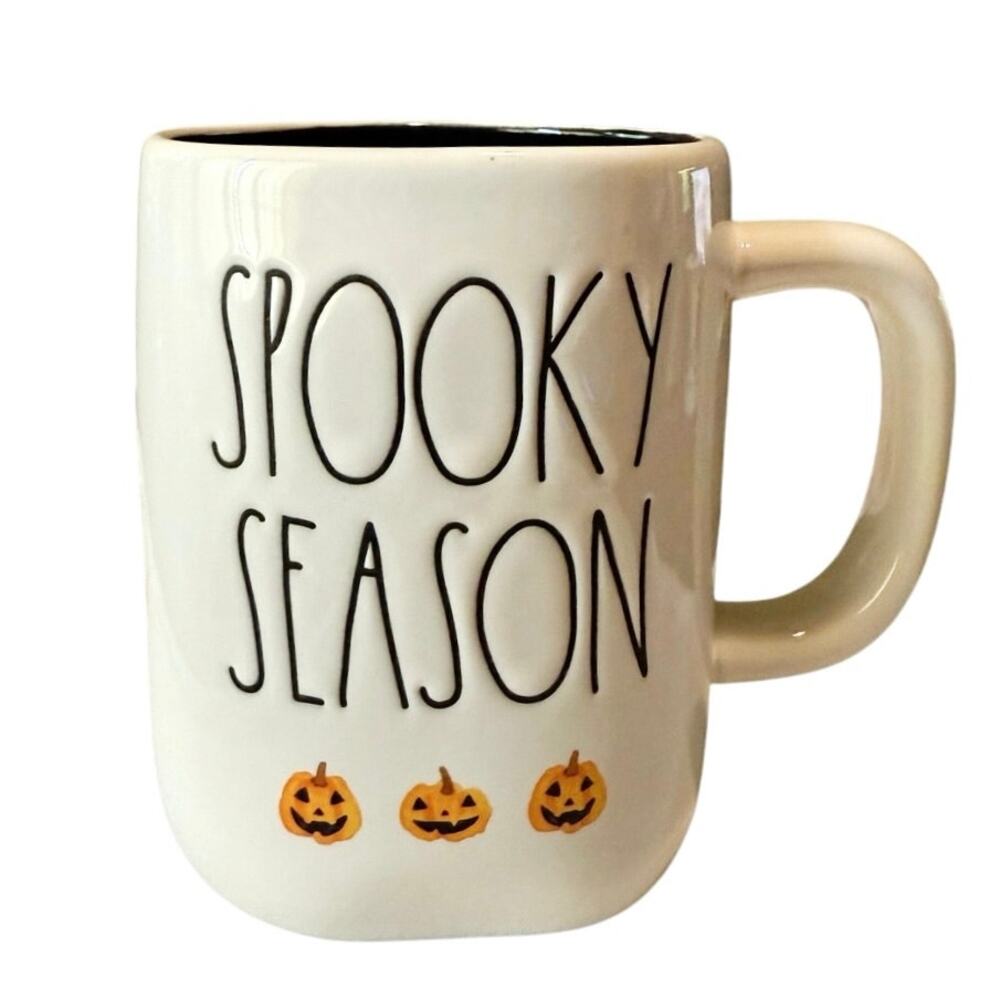 Rae Dunn “Spooky Season” Mug • Halloween Pumpkins • Fall Decor • 5” Tall